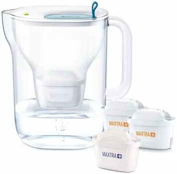 Фильтр для воды BRITA Style XL (3 картриджа в комплекте), синий, 3.6л