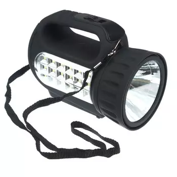 Фонарь - Чингисхан , прожектор аккумуляторный, 18 SMD + 1 Вт, LED, шнур 220В, 18X11 см