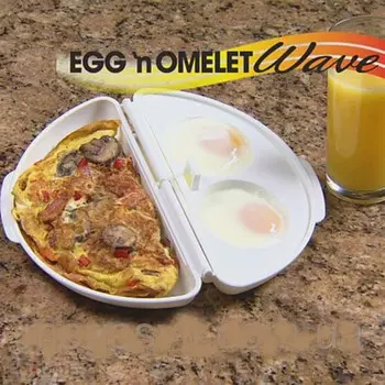 Форма 2 в 1 для приготовления омлета и глазуньи Egg and Omelet Wave в микроволной печи