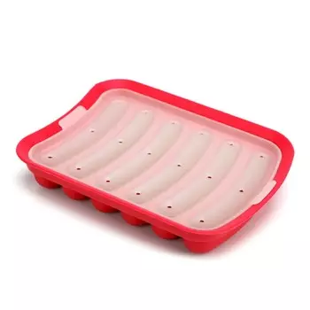 Форма для домашних сосисок и кебабов, красный