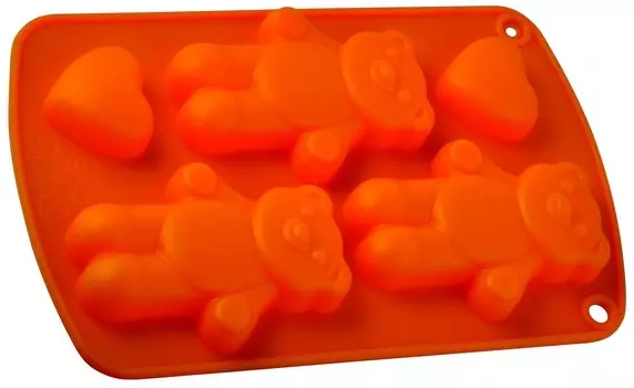 Форма для выпечки Regent Inox - Три медведя, Silicone 21х13х2 см