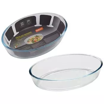 ФОРМА ДЛЯ ЗАПЕКАНИЯ СТЕКЛ. «CRISTALLINO» 2,4 Л ОВАЛ. (1/6) «MALLONY»