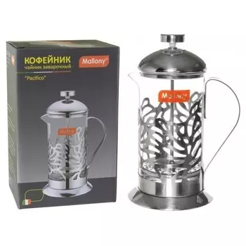 Френч-пресс Mallony Pacifico (1 л) серебристый
