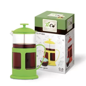 Френч-пресс TECO 600 мл TC-P1060-G(зеленый), зеленый