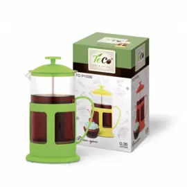 Френч-пресс TECO TС-P1035 0,35 л. из пластика и стекла цветной