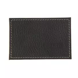 Футляр для банковской карты, кожа, Черный флотер