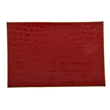 Футляр для банковской карты, кожа, Красный кайман