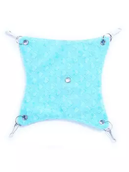 Гамак для животных на карабинах (M, 30х30 см), голубой