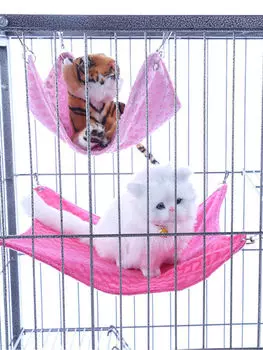 Гамак для животных на карабинах (M, 30х30 см), сиреневый