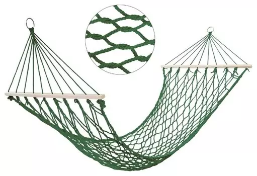 ГАМАК-СЕТКА (НЕЙЛОН) HAM-13 200 Х 75 СМ (ДЕРЕВ. ПЛАНКА) (1/10) «ECOS»