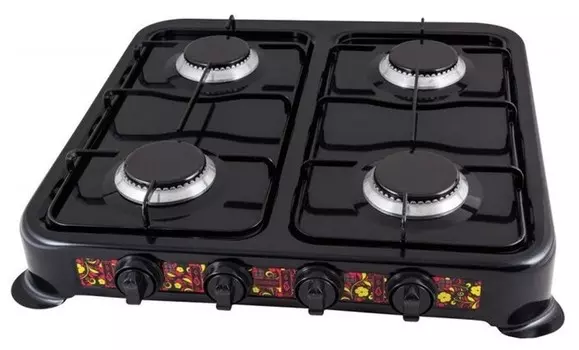 Газовая плита Energy EN-004B, 4 конфорки, черная