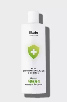 Гель с антибактериальным эффектом 400 мл Likato, (белый флакон и черный диск-топ )