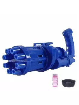 Генератор мыльных пузырей - мыльный пулемёт, синий