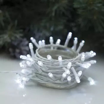Гирлянда - Нить, LED-50-220V, 8 режимов, цвет белый, 5 м