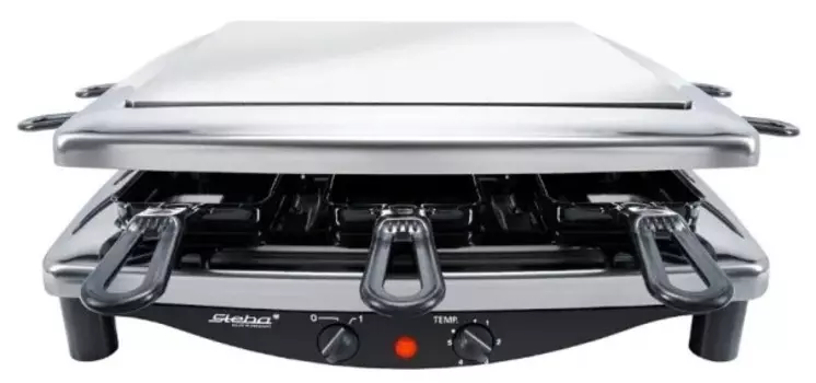 Гриль-раклетница Steba RC 7, серебристый/черный
