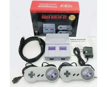Игровая приставка Super Mini SN-02 (HDMI), 821 классических игр