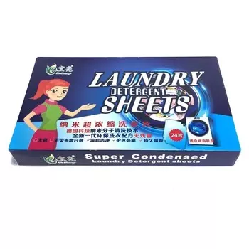 Инновационный стиральный порошок в формате листов Laundry Detergent Sheets, 24 шт