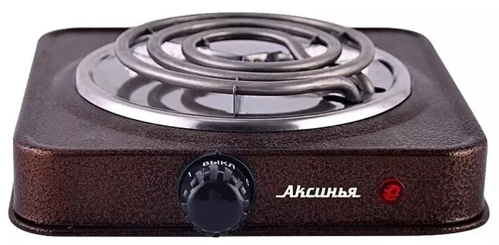 Эл.плита АКСИНЬЯ КС-005 1-комф спираль коричнивая