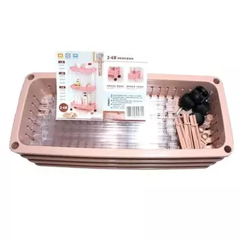 Этажерка на колёсиках Pulley Holder SR33-29, 4 яруса, розовый