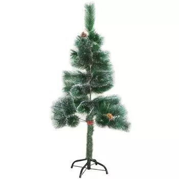 Ёлка искусственная заснеженная с шишками, 210 см