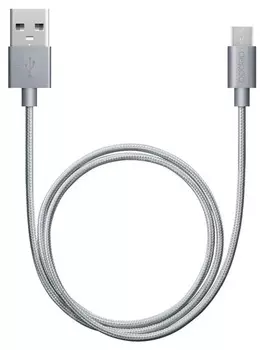 Кабель Deppa Alum USB - microUSB 1.2 м, серебро