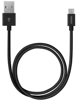 Кабель Deppa USB - microUSB (72229), 1 шт., черный, 3 м