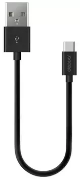 Кабель USB2.0-Type C 3m черный Deppa