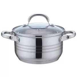 Кастрюля Bekker De Luxe BK-1740, 2,7 литров, серые ручки