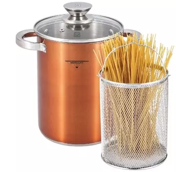 Кастрюля MercuryHaus MC-6037 (4) для спагетти и овощей, 4,3 л 16*21 см