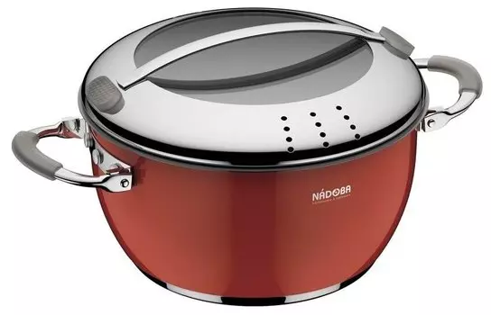Кастрюля Nadoba Kvetunka, 1.4 л, красный