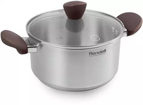 Кастрюля Rondell Kortado, 4.8 л, кофейно-коричневый