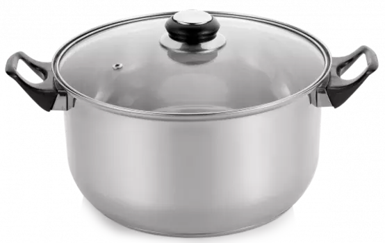 Кастрюля с крышкой Greys VKS-1030 d20см с бакелитовыми ручками, объем 2,5 л.