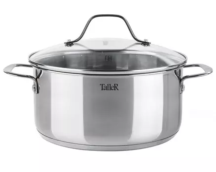 Кастрюля Taller Элиас, 5 л, серебристый
