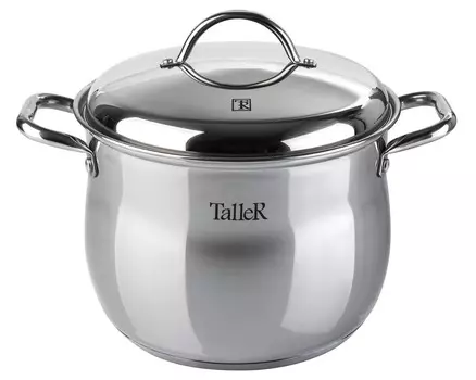 Кастрюля Taller Сабина, 10 л, серебристый