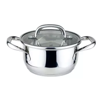 Кастрюля WINNER стеклянная крышка, ручки из нержав. стали WR-1212, 2,4 л