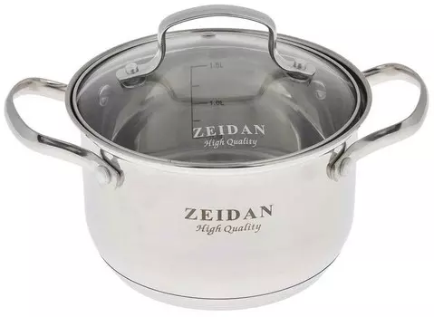 Кастрюля Zeidan Z50242, 2.1 л, серебристый