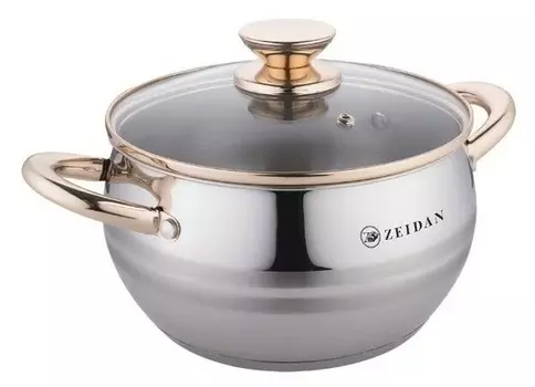 Кастрюля Zeidan Z-501032 со стеклянной крышкой 6,1л