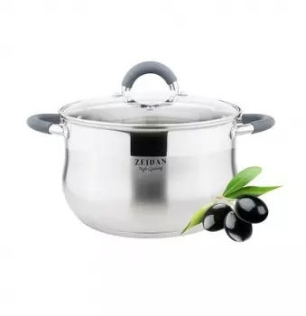Кастрюля Zeidan Z-50250 обьем 2.1л нерж стекл кр мет ручки