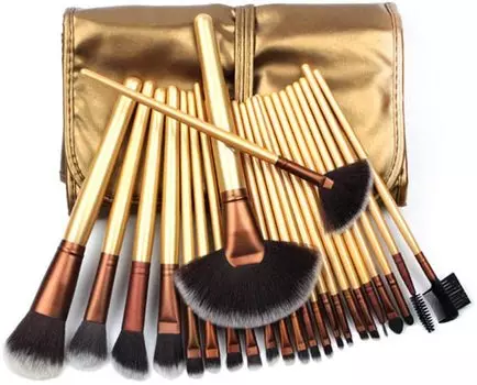 Кисти для макияжа в чехле, 24 шт.