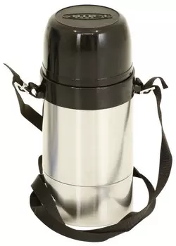 Классический термос Амет Дорожный DS, 1 л серебристый