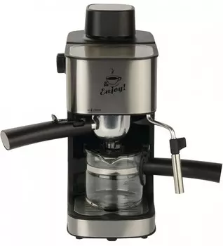 Кофеварка Espresso FIRST 5475-2, 800 Вт, 4 бар, 0,6 л, капучинатор, Black-Bruched