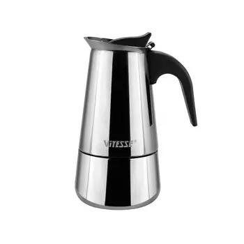 Кофеварка гейзерная VITESSE VS-2644 обьем 230мл 4 чашки нерж