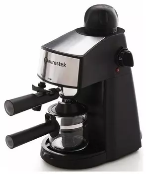 Кофеварка рожковая Eurostek ECM-6811, черный/серебристый