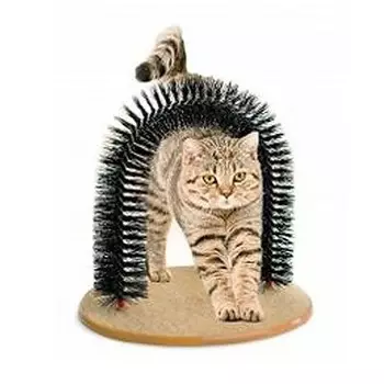 Когтеточка со щеткой «КОШАЧЬЕ УДОВОЛЬСТВИЕ»