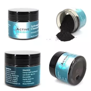 Кокосовый уголь для отбеливания зубов Activated Coconut Charcoal Powder
