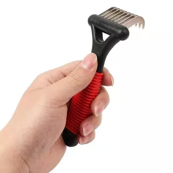 Колтунорез для собак Pet Grooming, 8 загнутых зубцов, 15х5 см