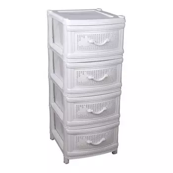 Комод - Белый, 4 секции, 50*40*50 см