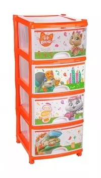 КОМОД ДЕТСКИЙ 44 КОТЁНКА №1 4-Х СЕКЦИОННЫЙ