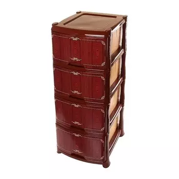 Комод (Violet), 4х ярусный - Дерево с декором, 95*39*47 см