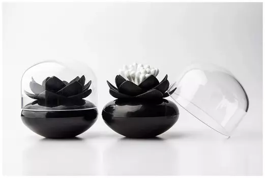 Контейнер для хранения ватных палочек Lotus черный
